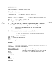 Sample Military Correspondence Memorandum, Page 2