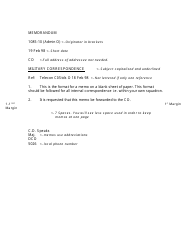 Document preview: Sample Military Correspondence Memorandum