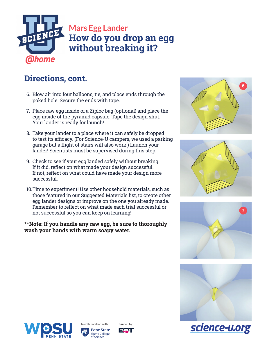 Paper NASA Egg Lander Capsule Template, Page 2