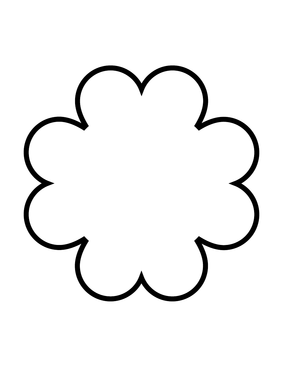 Flower Template - Eight Petals, Page 1