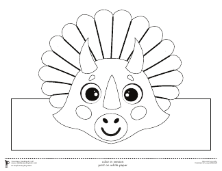Triceratops Headband Craft Templates, Page 2