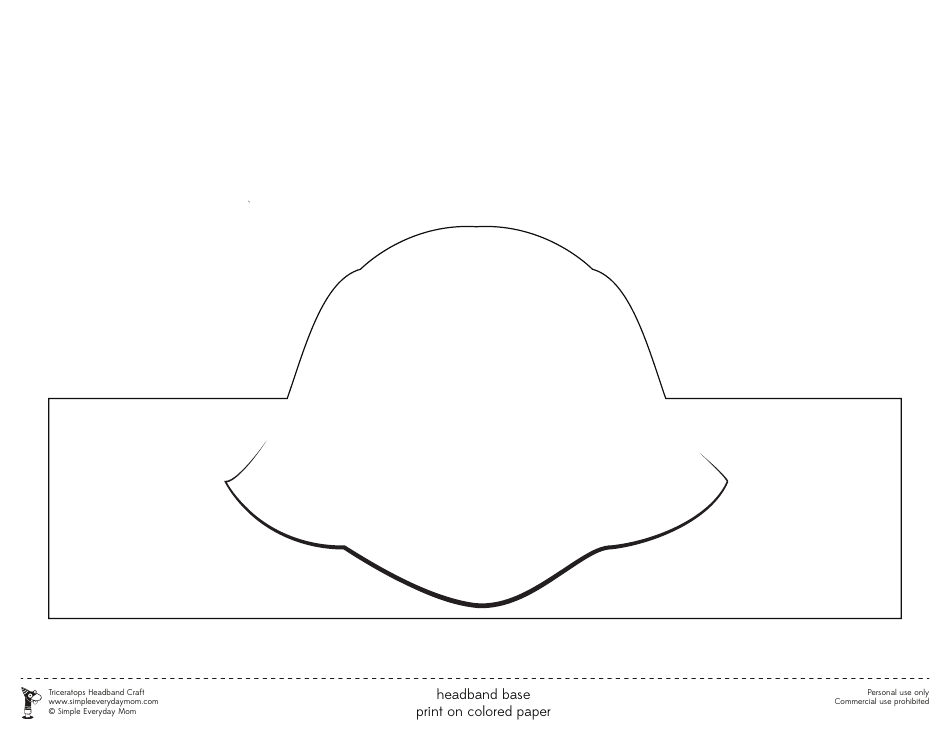 Triceratops Headband Craft Templates, Page 3