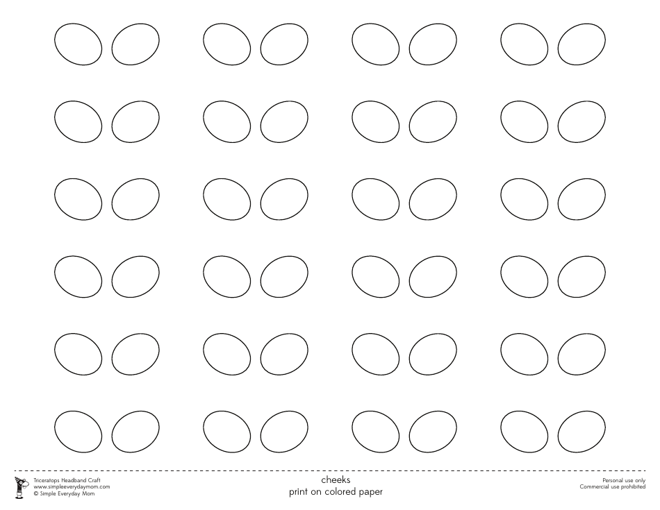Triceratops Headband Craft Templates, Page 5