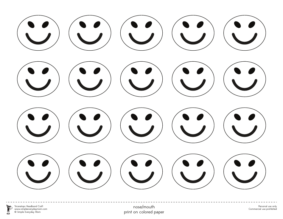 Triceratops Headband Craft Templates, Page 7