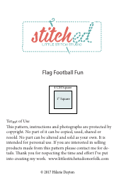 Flag Football Fun Pattern Template