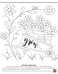 Grow Summer Mystery Applique Pattern Templates, Page 2