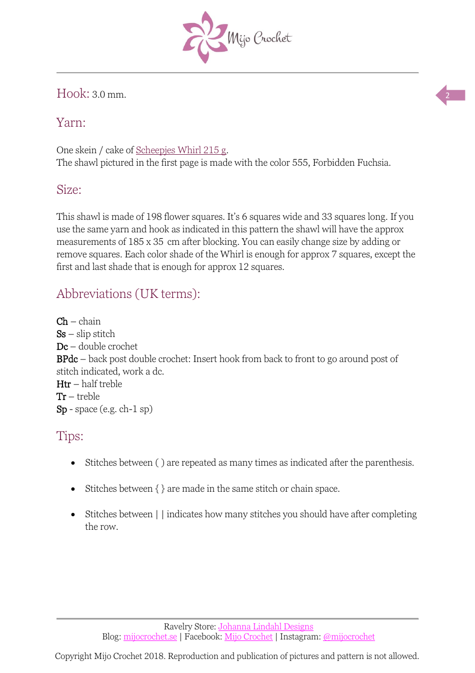 Dip Dye Piramid Shawl Crochet Pattern, Page 4