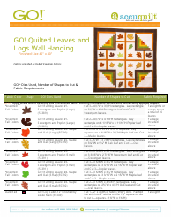 Document preview: Leaves and Logs Wall Hanging Quilt Pattern