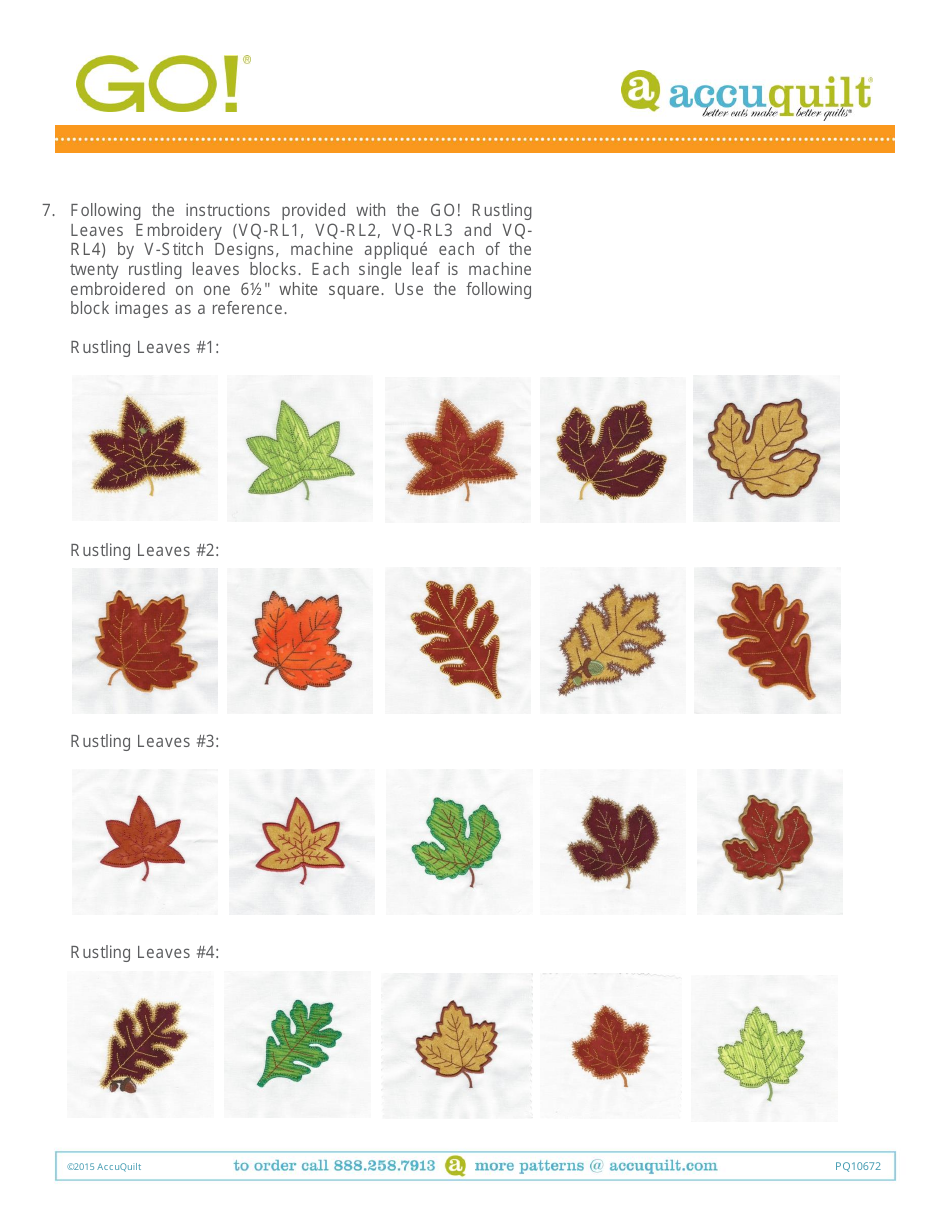 Leaves and Logs Wall Hanging Quilt Pattern, Page 4