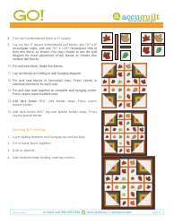 Leaves and Logs Wall Hanging Quilt Pattern, Page 5