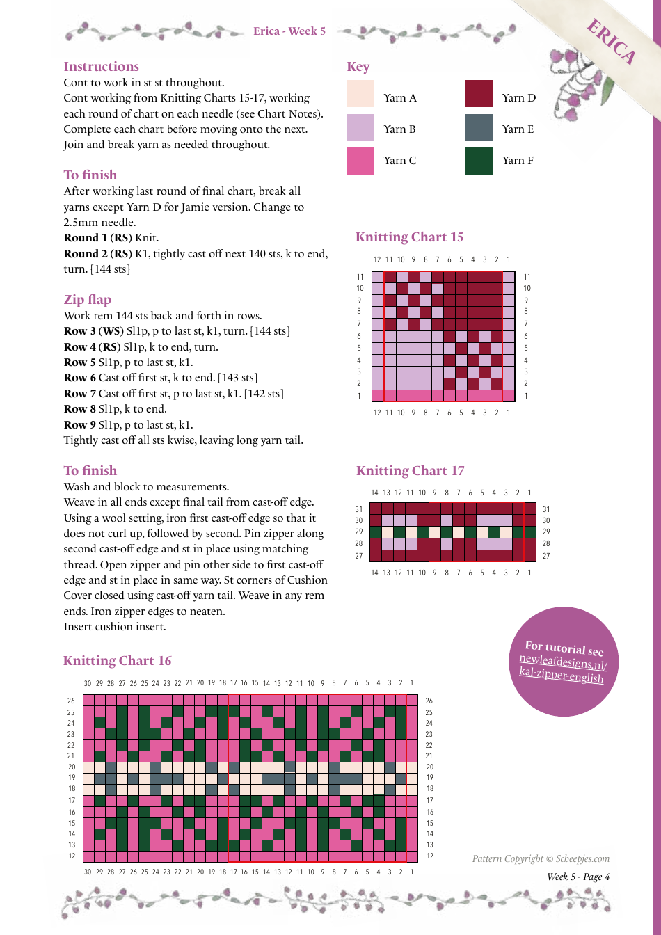 Flower Pillow Cover Knitting Patterns, Page 4