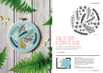 Document preview: Wildflower Hoop Embroidery Pattern