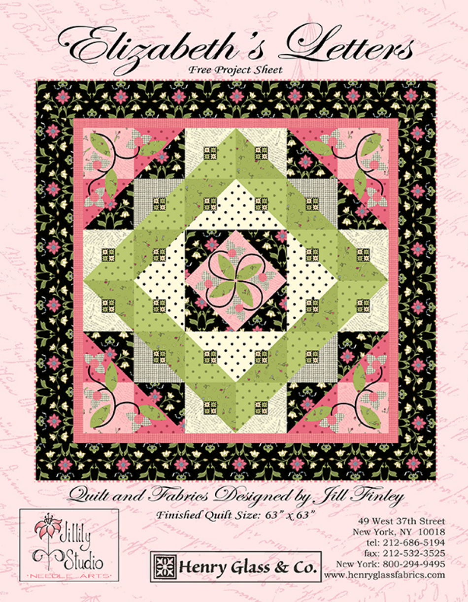 Elizabeth's Letters Quilt Pattern Templates – Preview Image