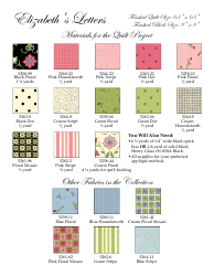 Elizabeth&#039;s Letters Quilt Pattern Templates, Page 2