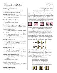 Elizabeth&#039;s Letters Quilt Pattern Templates, Page 3