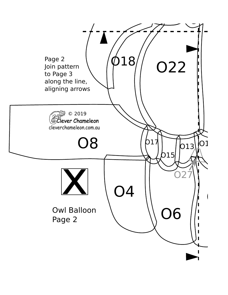 Owl Balloon Applique Templates, Page 6