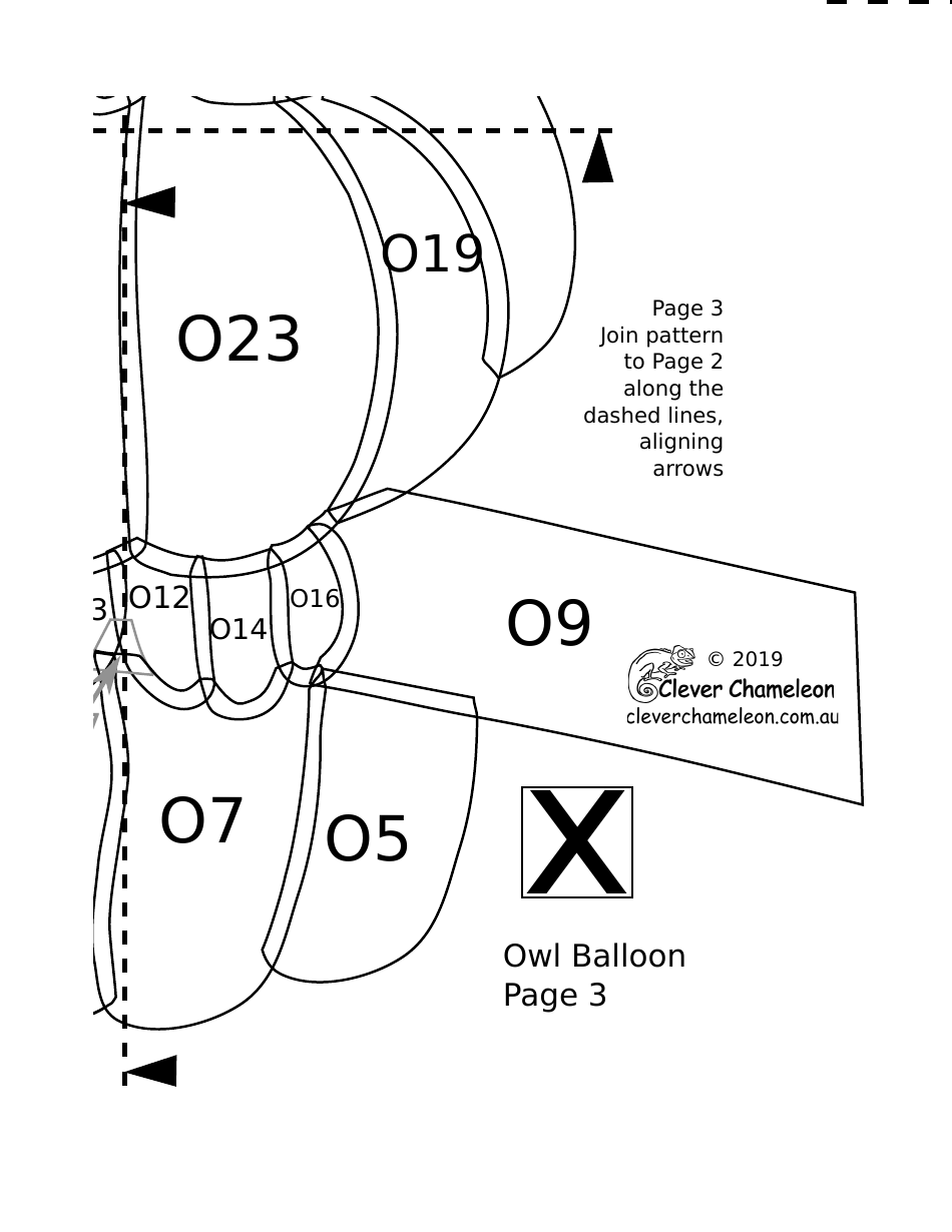 Owl Balloon Applique Templates, Page 7