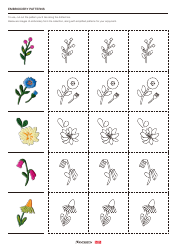 Flower Embroidery Pattern Templates, Page 5