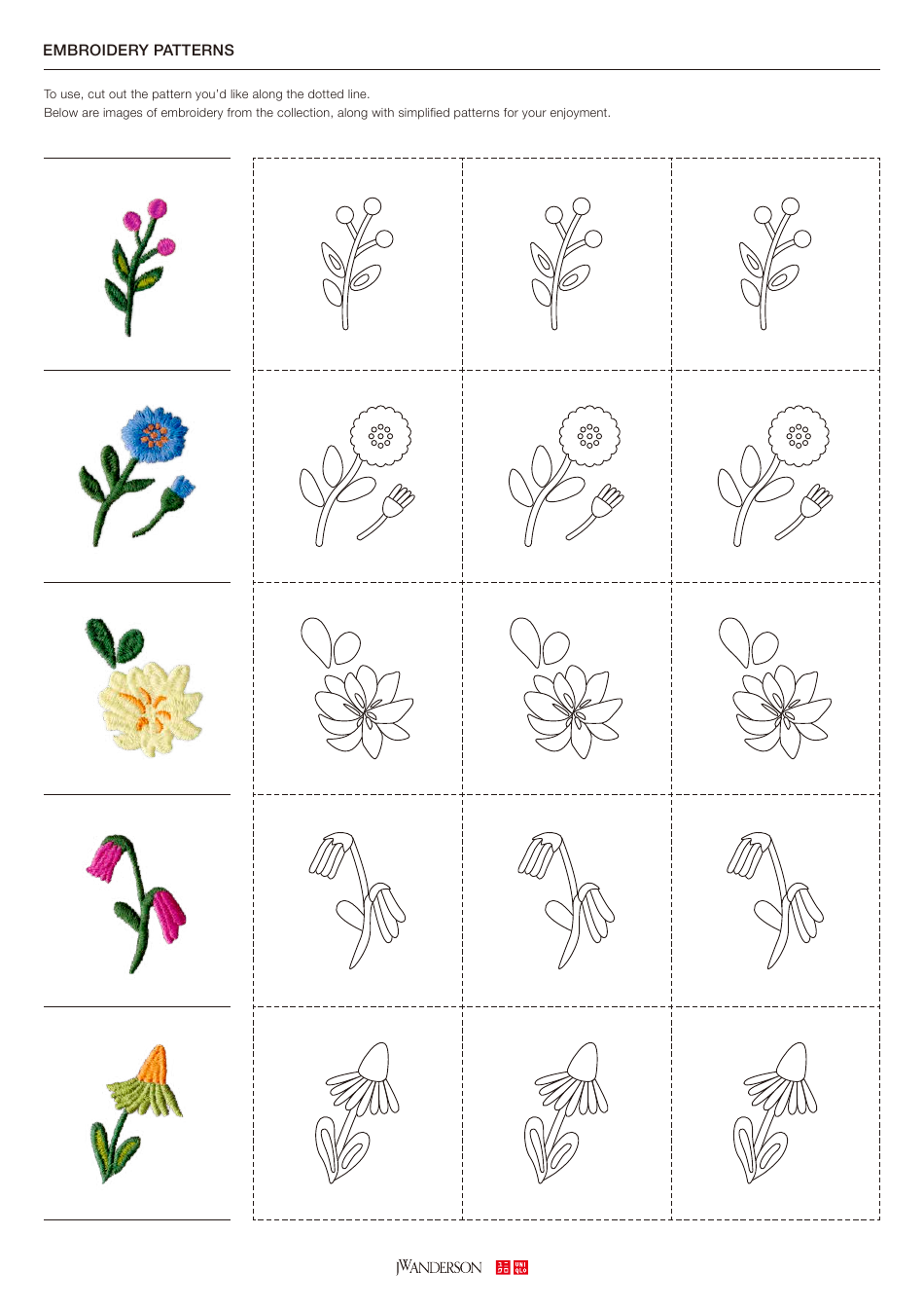 Flower Embroidery Pattern Templates, Page 5