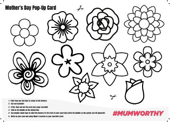 Document preview: Mother's Day Pop-Up Card Template