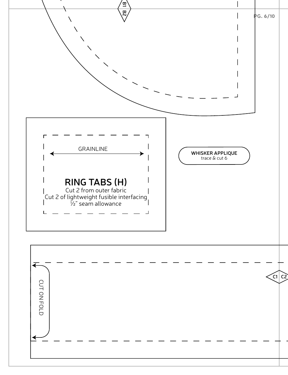 Kitty Purse Sewing Pattern Templates, Page 23