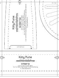 Kitty Purse Sewing Pattern Templates, Page 24