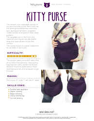 Kitty Purse Sewing Pattern Templates, Page 2