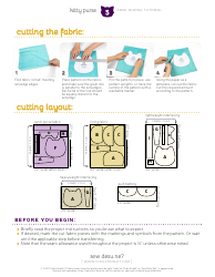 Kitty Purse Sewing Pattern Templates, Page 5