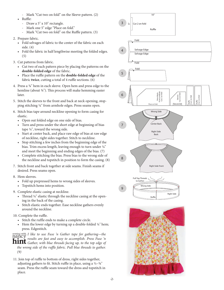 Little Girl Dress Sewing Pattern, Page 4