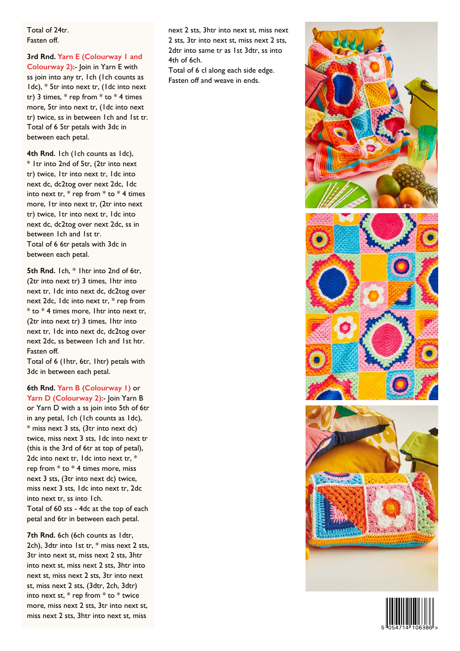 Picnic Blanket Crochet Pattern, Page 3