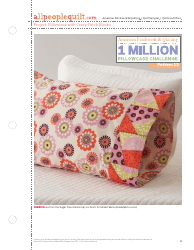Pillowcase With Crazy-Patch Blocks Quilt Pattern Template