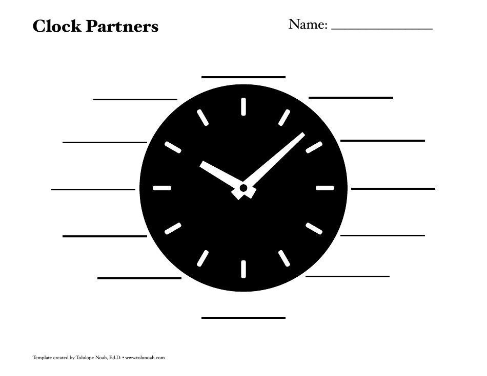 Clock Partners Templates Download Printable PDF Templateroller