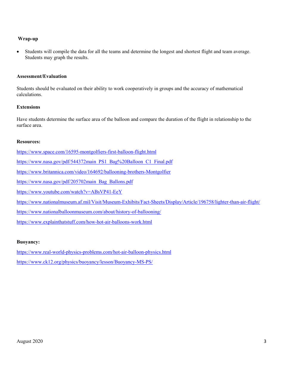 Montgolfier Hot Air Balloon Template, Page 3