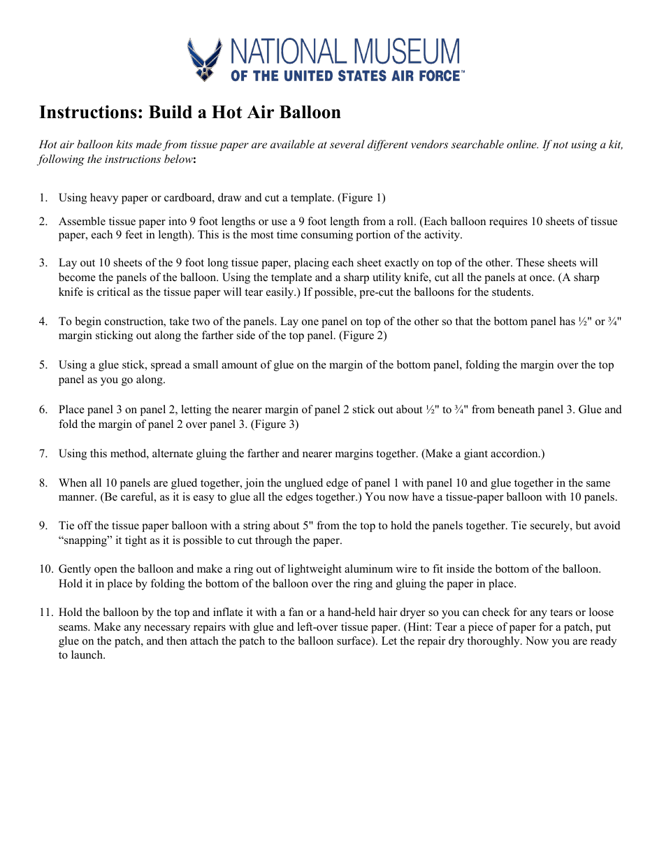 Montgolfier Hot Air Balloon Template, Page 4