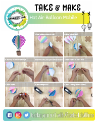 Document preview: Hot Air Balloon Mobile Templates