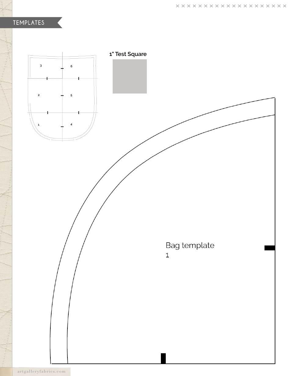 Alamo Tote Pattern Templates, Page 7
