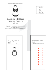 Document preview: Popsicle Holders Sewing Pattern Templates
