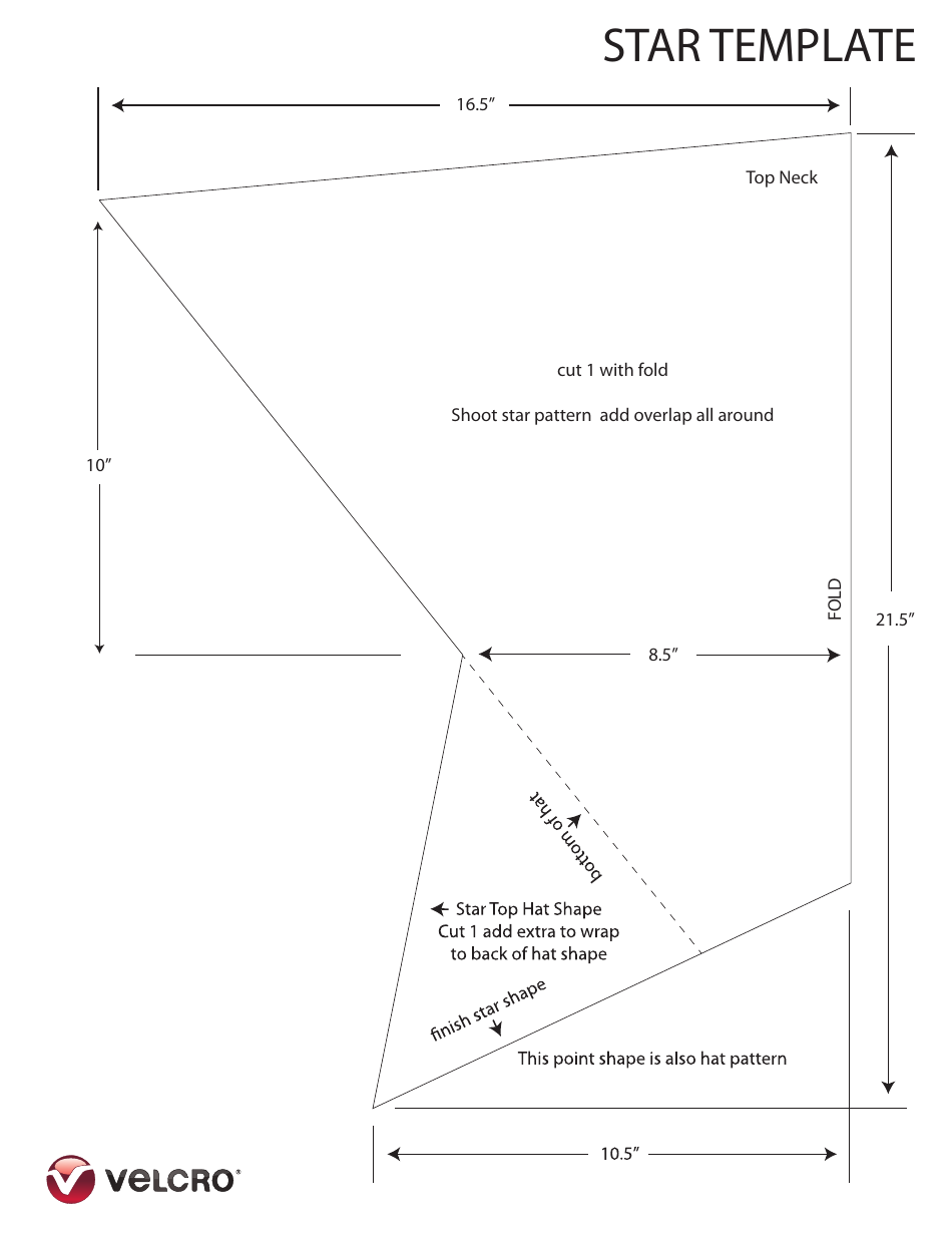 Star Template - Velcro Download Printable PDF | Templateroller