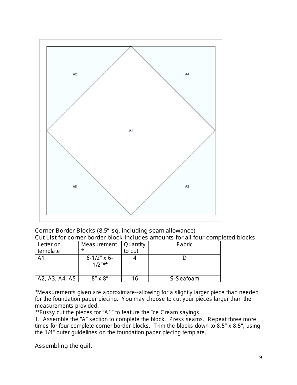 ICE Cream Quilt Pattern Templates, Page 10