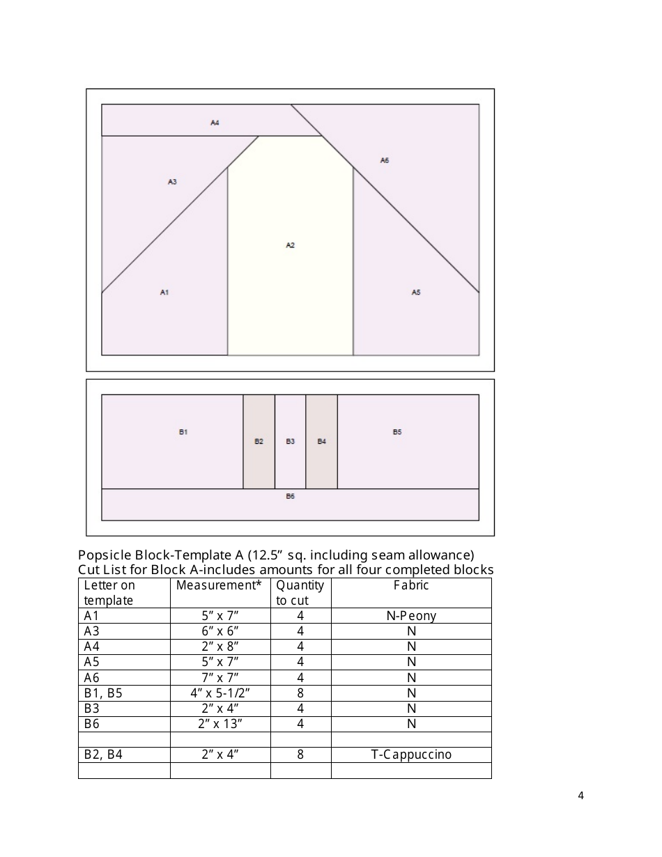 ICE Cream Quilt Pattern Templates, Page 5