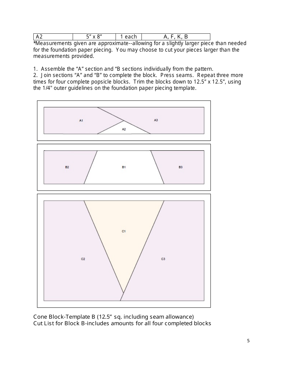ICE Cream Quilt Pattern Templates, Page 6