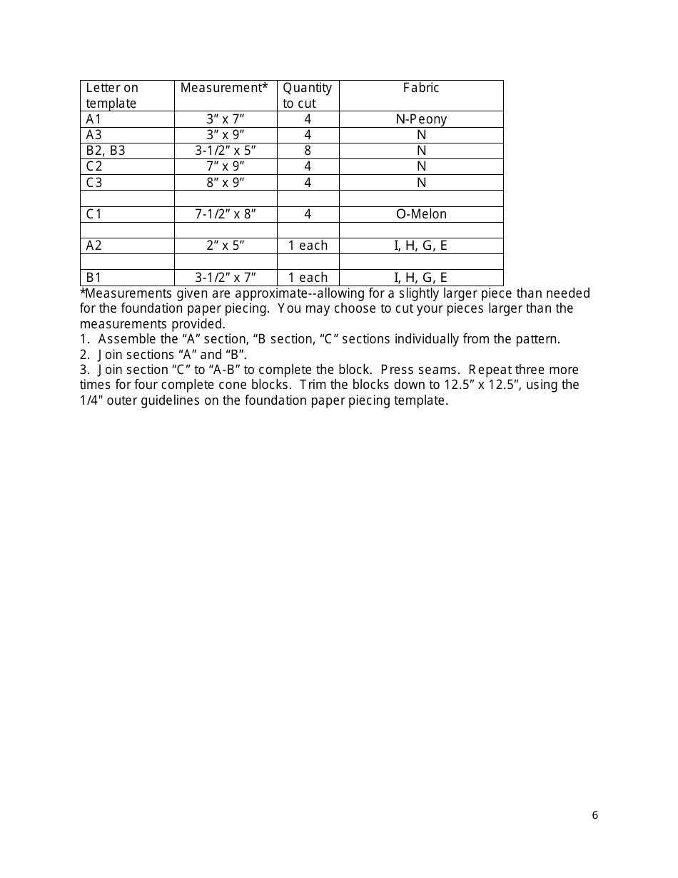 ICE Cream Quilt Pattern Templates, Page 7