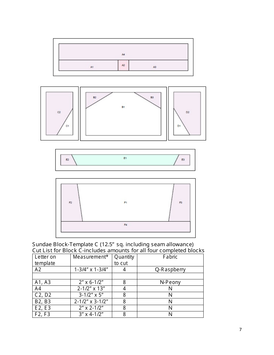 ICE Cream Quilt Pattern Templates, Page 8