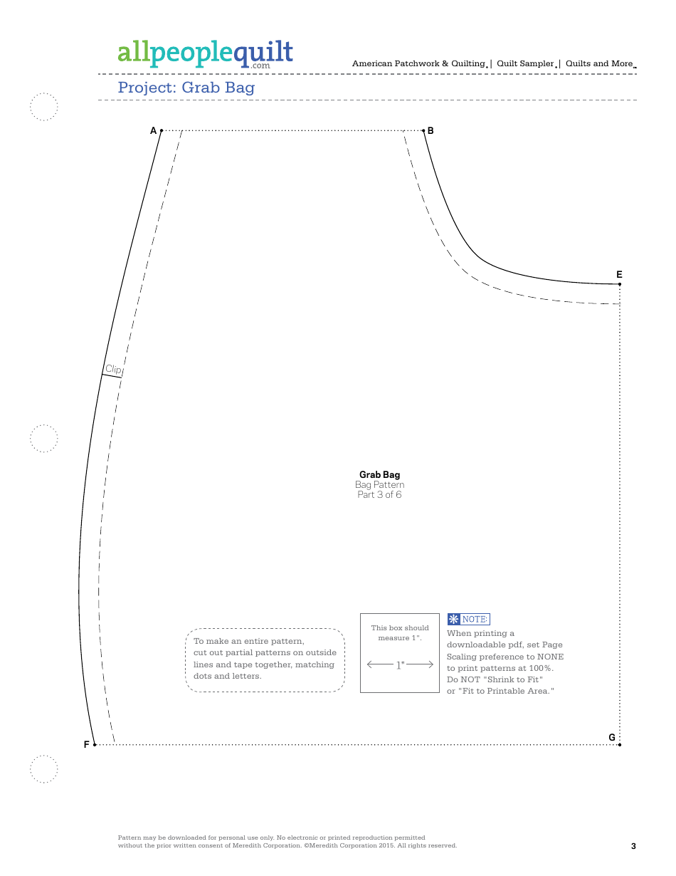 Grab Bag Quilt Pattern Templates, Page 3