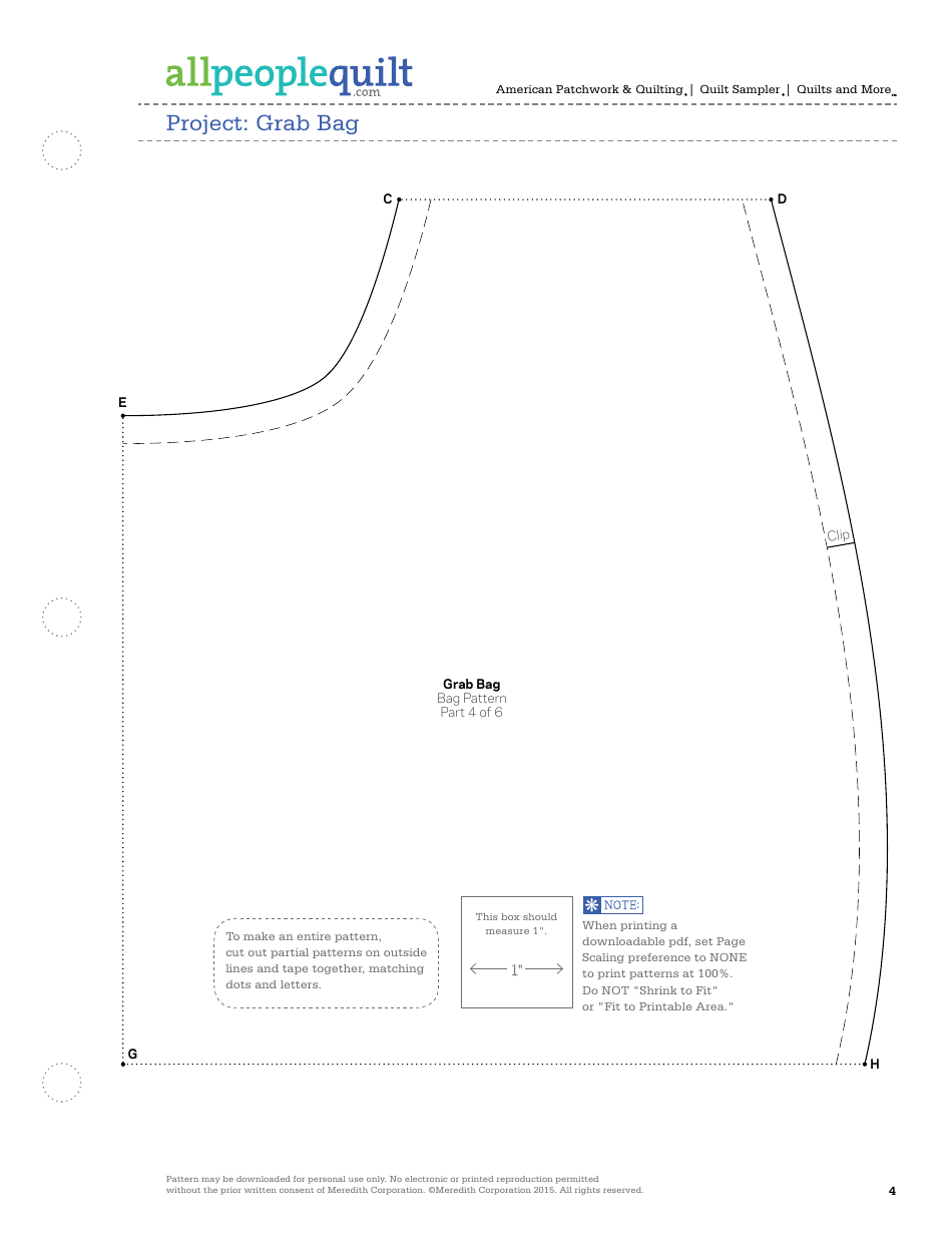 Grab Bag Quilt Pattern Templates, Page 4