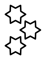 Document preview: 4 Inch 6 Point Star Templates