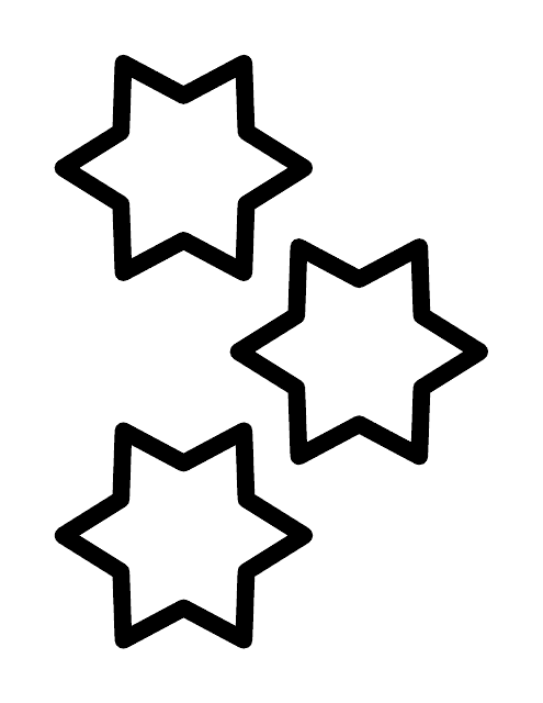 Preview of 4 Inch 6 Point Star Template