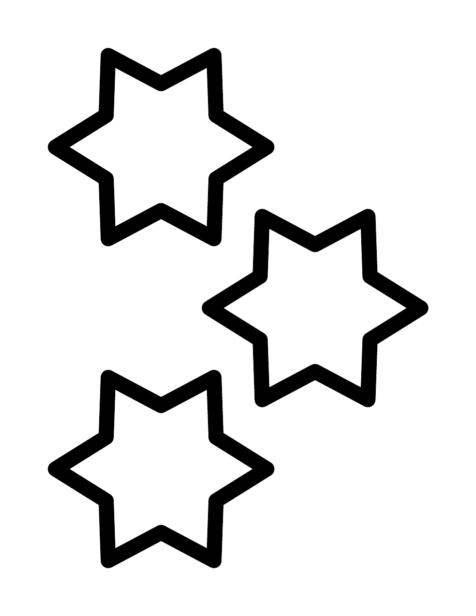 Preview of 4 Inch 6 Point Star Template