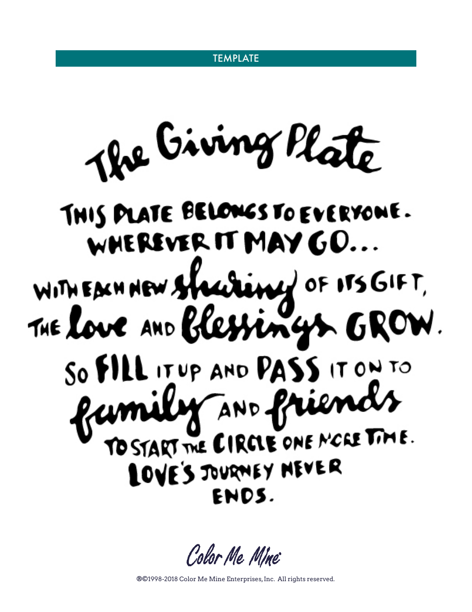 The Giving Plate Pattern Templates, Page 3