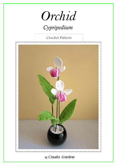 Orchid Cypripedium Crochet Pattern - Document Image